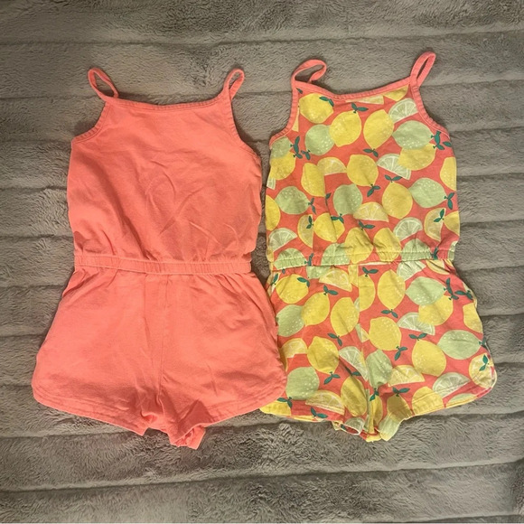 3T Amazon Essentials Pink & Citrus Tank & Shorts Romper Bundle - Picture 2 of 9
